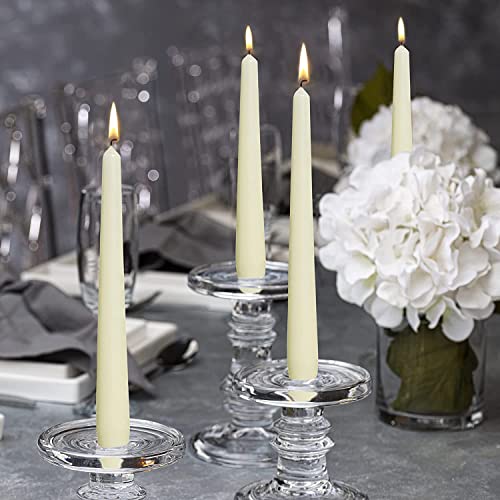 Ivory Taper Candles 100 Count 10 Inch Cotton Wick U27360