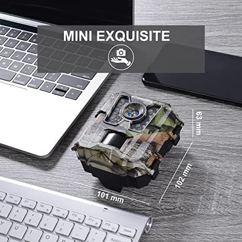 Mini Trail Camera 2 Pack 24MP 1080P HD with 32GB SD Cards Waterproof Night Vision Z425