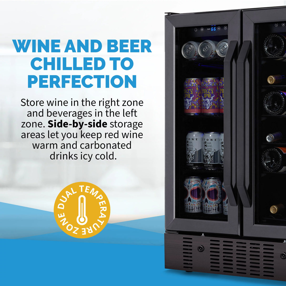 24" Dual Zone Wine Cooler & Mini Fridge A109893