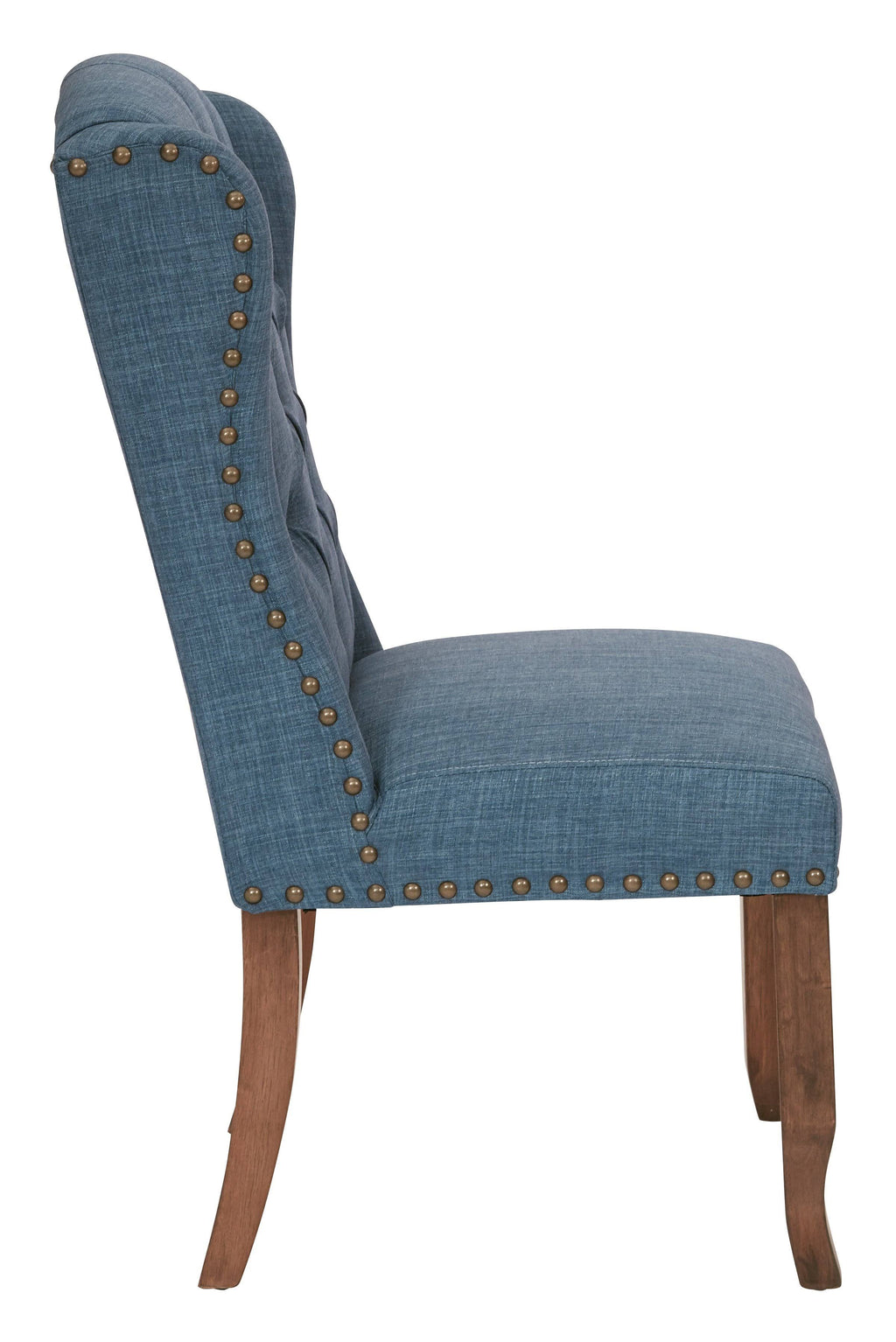 Navy Tufted Wing Dining Chair C805