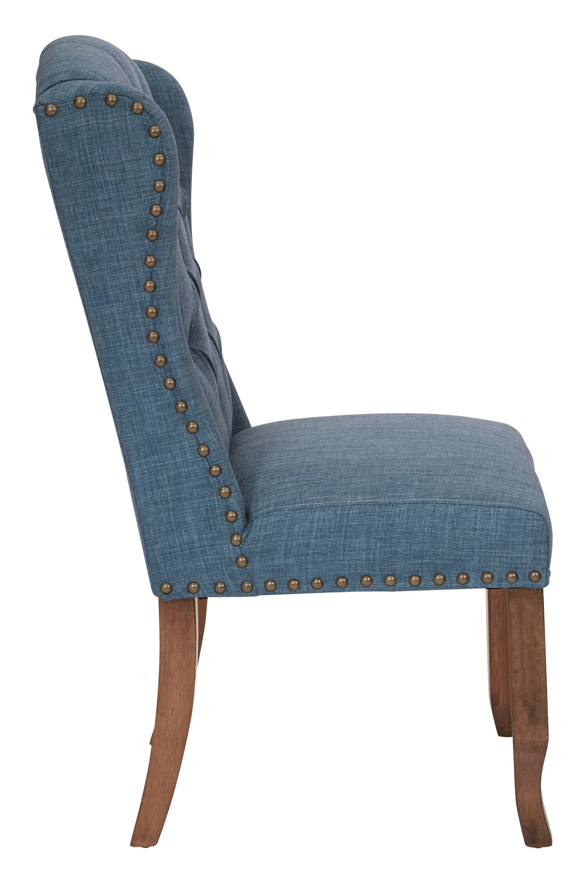 Navy Tufted Wing Dining Chair C805