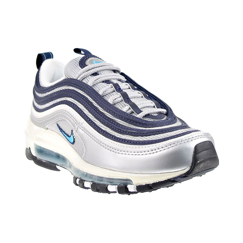 Metallic Silver Chlorine Blue Shoes O51414