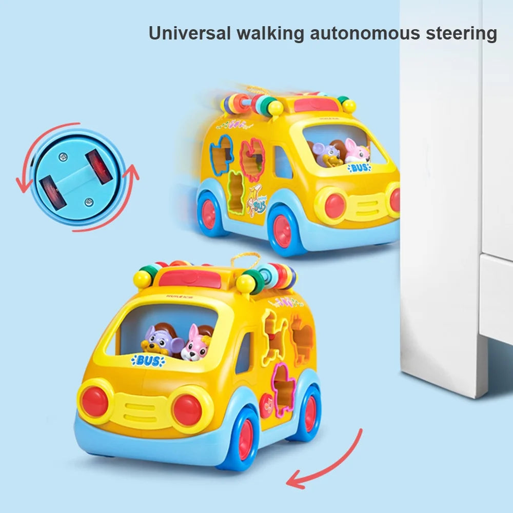 Toddler Music Bus Toy with Animal Matching V9656