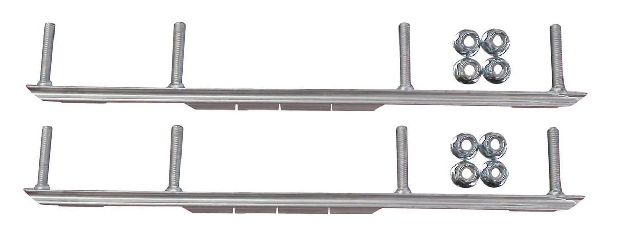 Yellow XT Snowmobile Skis with 4.5" Shaper Bars Complete Kit S1252
