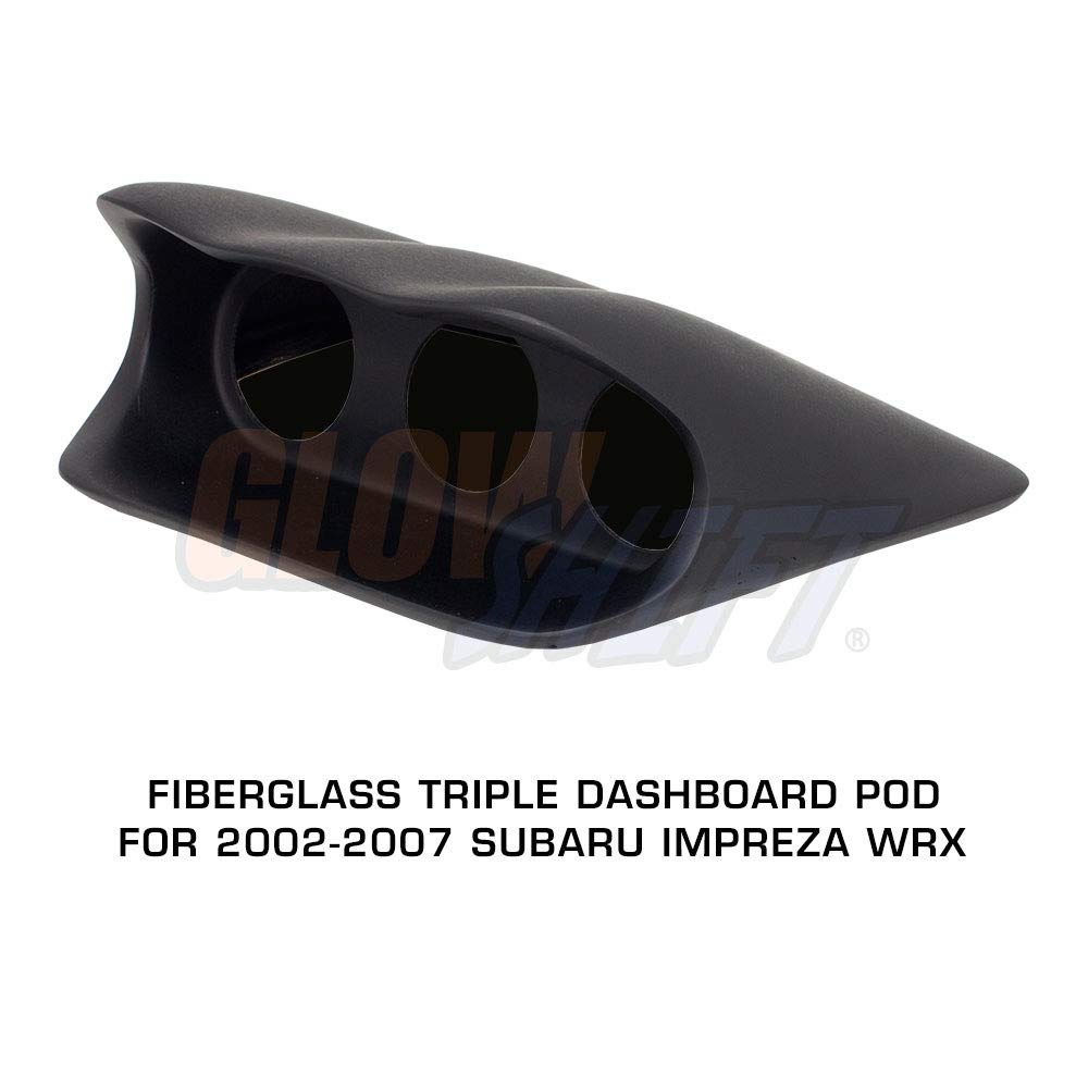 Tinted 7 Color 30 PSI Boost/Vacuum 100 PSI Oil Pressure Oil Temperature Gauges Fiberglass Triple Dashboard Pod L7459