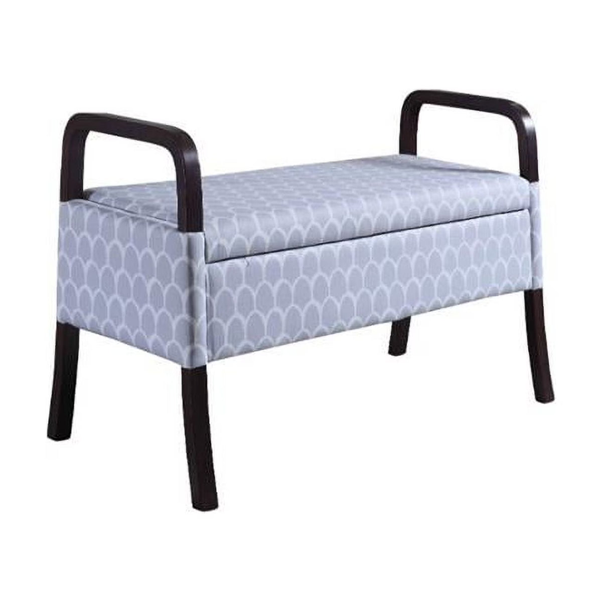 Sky Blue Wooden Arm Storage Bench L19673