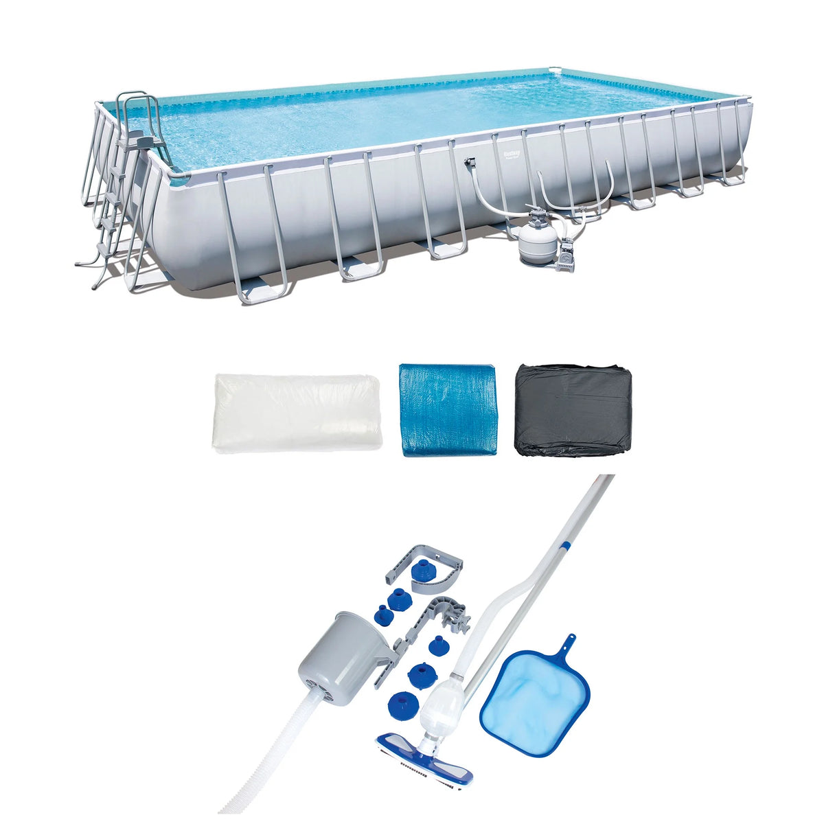 Frame Swimming Pool & Cleaning Vacuum & Maintenance Accessories Kit N349