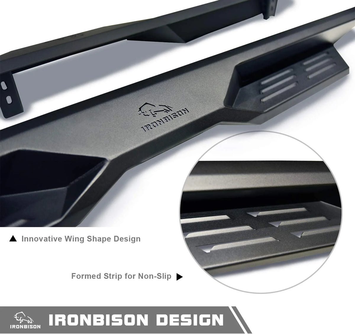 Black 5” Drop Side Steps Nerf Bars Running Boards Q88930