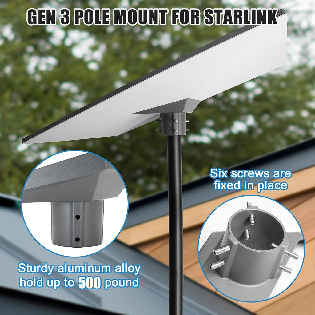 Gen 3 Pipe Adapter Mount Kit for Starlink Standard Dish J9451
