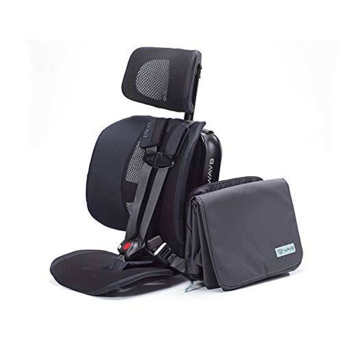 Black Portable Foldable Convertible Car Seat and Travel Bag Bundle R8301
