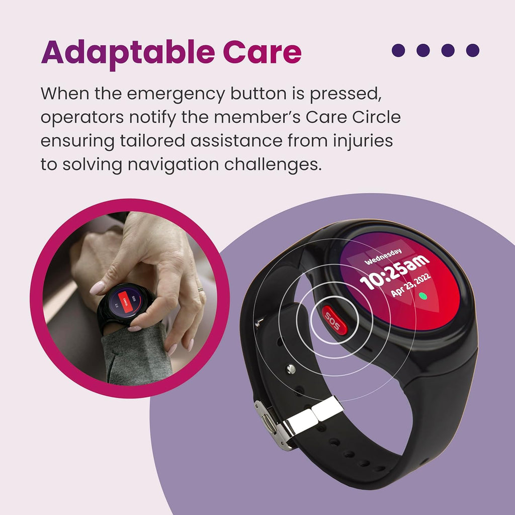 Water-Resistant 4G GPS Medical Alert Smartwatch for Seniors L4099
