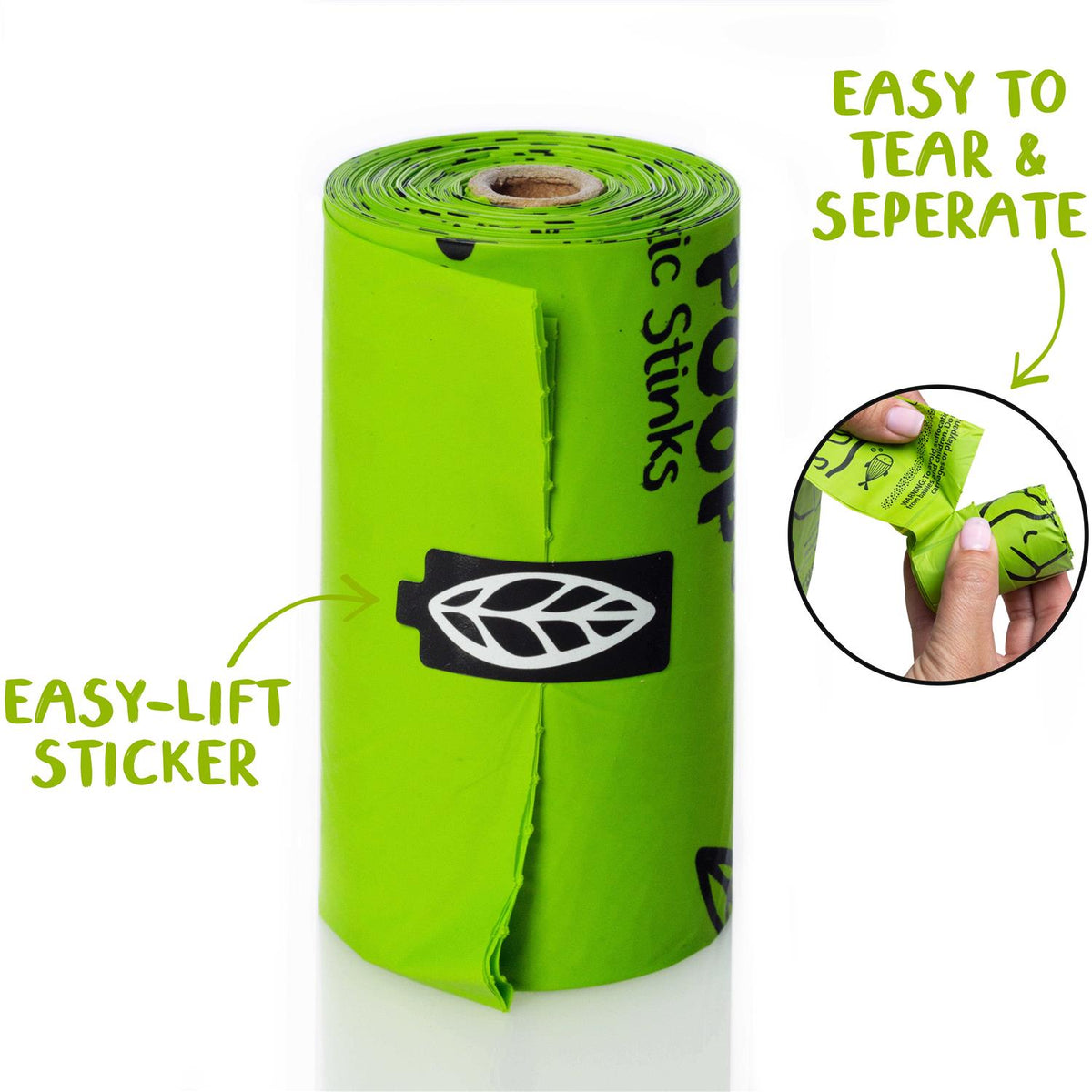 Compostable Dog Poop Bags on Refill Rolls S15572
