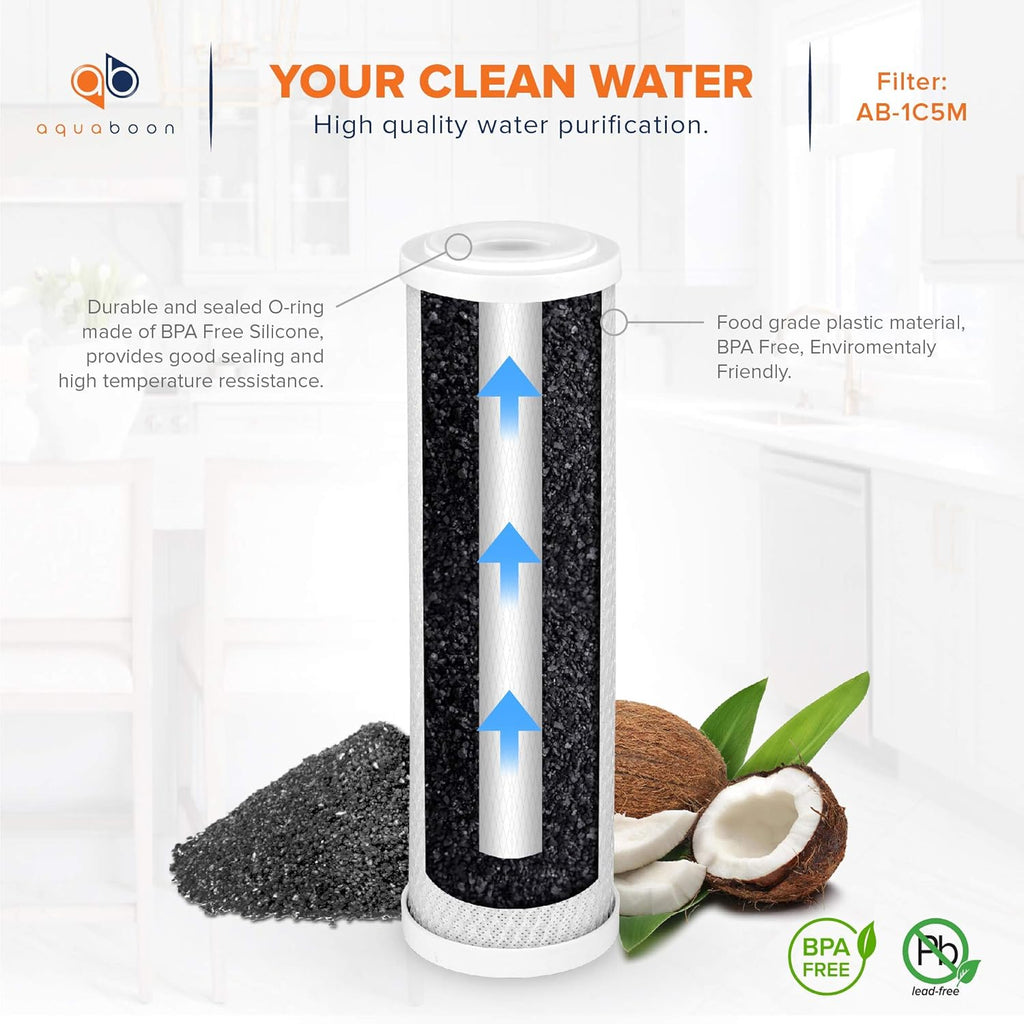 12-Pack 5 Micron 10 inch Sediment & CTO Carbon Filters Y396
