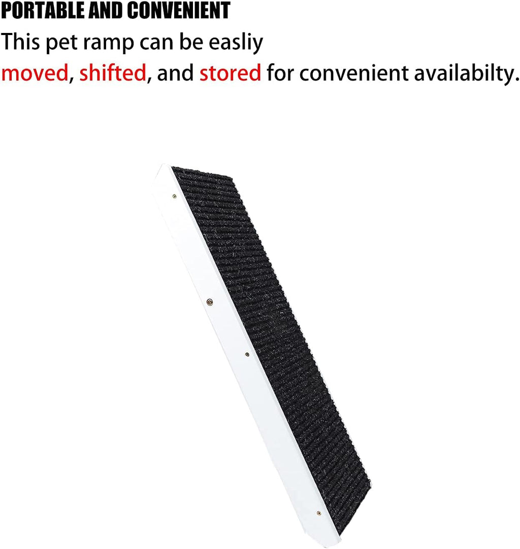 19 Tall Adjustable Wooden Folding Pet Ramp Non Slip Carpet Pack of 2 G8338