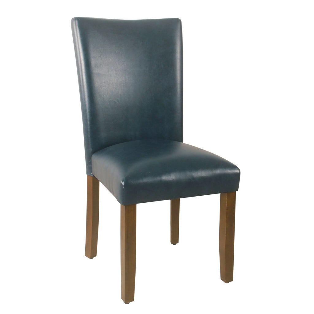 Dark Blue Faux Leather Dining Chair Set of 2 I648