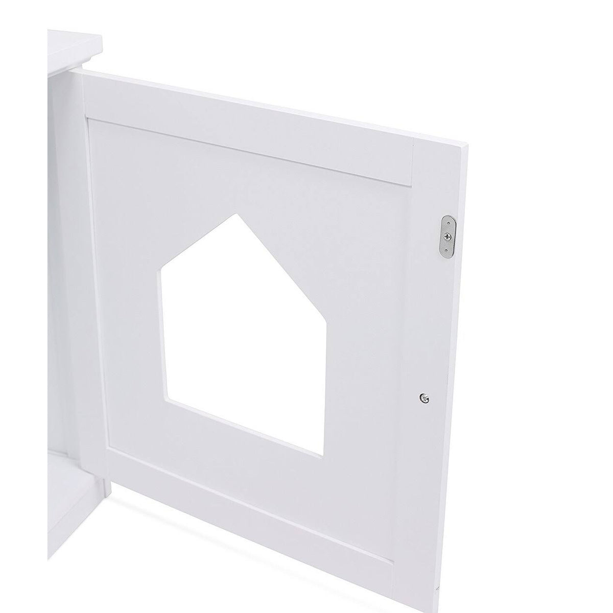 White Decorative Cat House Side Table O84223