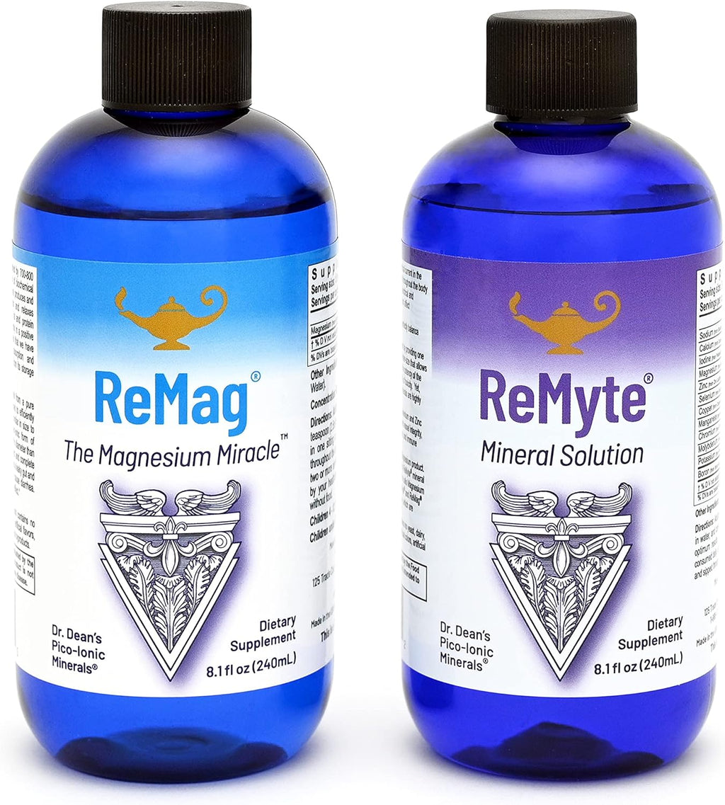 ReMag High Absorption Magnesium Liquid and ReMyte Mineral Solution, 240 ml Each, Pack of 2 L941