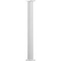 10x22 x 8& Non-Tapered Fluted Gloss White Aluminum Column with Cap G444622