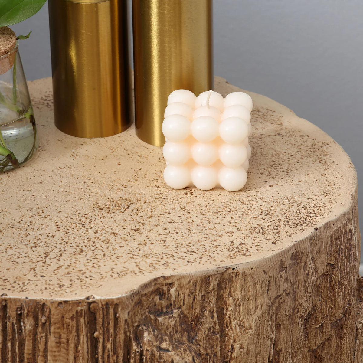 Natural Concrete Side Table Set of 2 T786