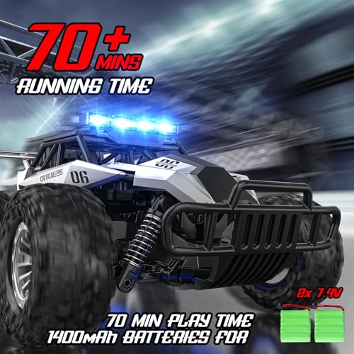 2.4GHz 1:12 Monster RC Truck with LED Headlight and Rechargeable Battery C493