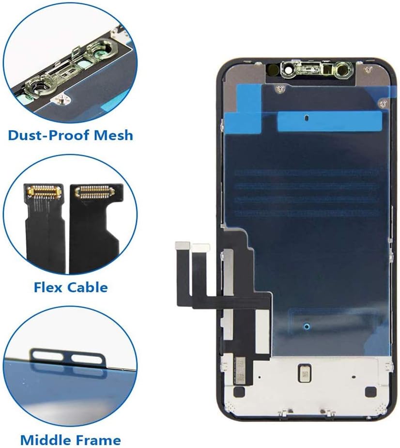 iPhone 11 LCD Display 3D Touch Digitizer Assembly 6.1 inch with Repair Tools and Screen Protector E257089