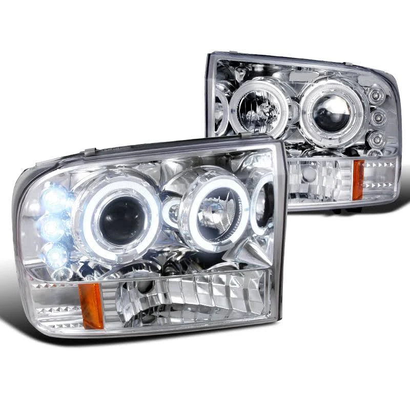 Chrome Halo Projector Headlights Q654