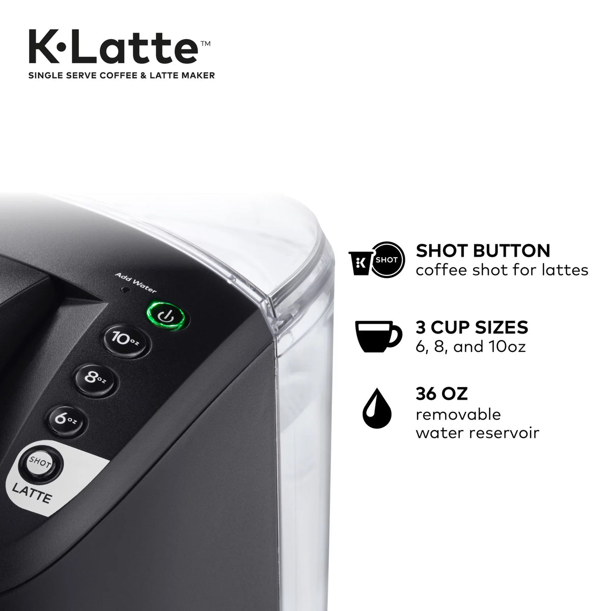Black Single Serve Coffee and Latte Maker Z82671