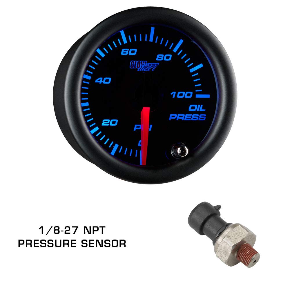 Tinted 7 Color 30 PSI Boost/Vacuum 100 PSI Oil Pressure Oil Temperature Gauges Fiberglass Triple Dashboard Pod L7459