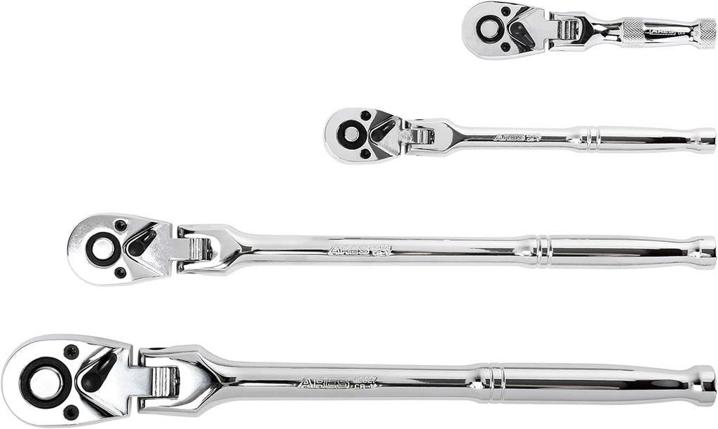 4-Piece 72-Tooth Flex Head Ratchet Set Chrome Vanadium Steel D7772