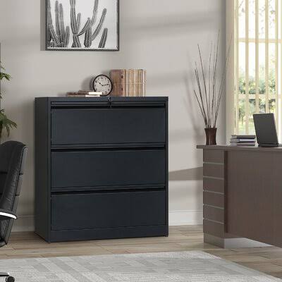 Heavy-Duty Lateral File Cabinet (Black) D36148