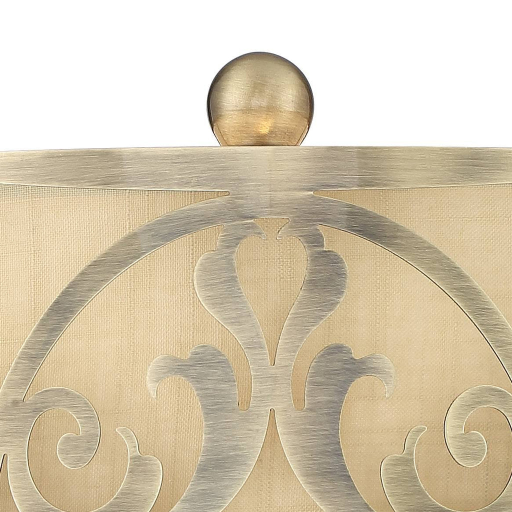 Brass Cutout Openwork Double Drum Shade Table Lamp Y1465