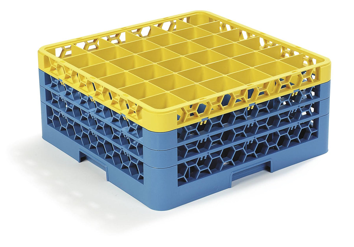 36 Compartment Glass Rack with 3 Extenders G837