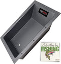 Black Powder Coated Aluminum Recessed Trolling Motor Pan with Sticker N84453