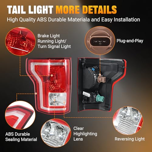 Tail Lights Assembly with Bulb and Harness A4503
