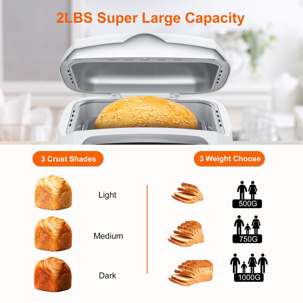 2lbs. 19 in 1 Auto Bread Machine with Gluten Free Setting B533625