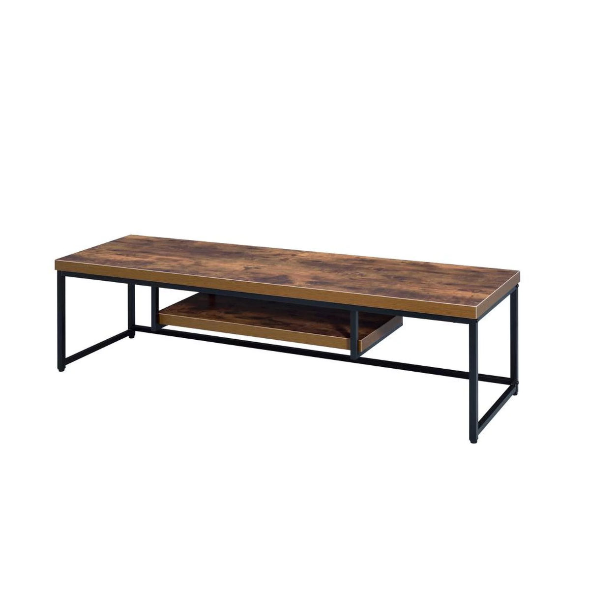 Weathered Oak Black TV Stand M9357