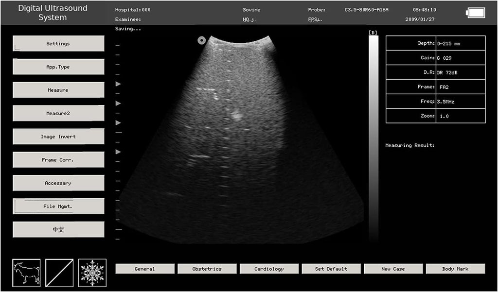 Veterinary Ultrasound Scanner with Convex & Rectal Linear Probe C947