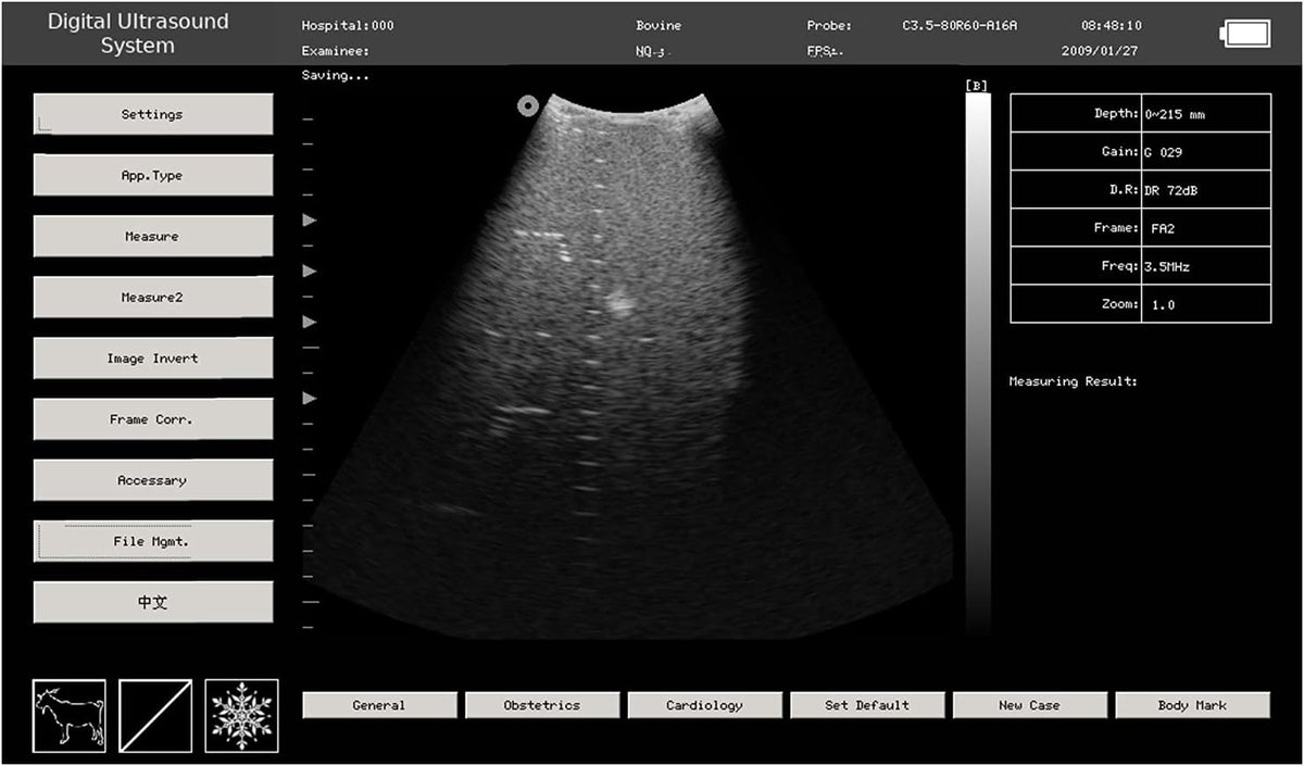 Veterinary Ultrasound Scanner with Convex & Rectal Linear Probe C947