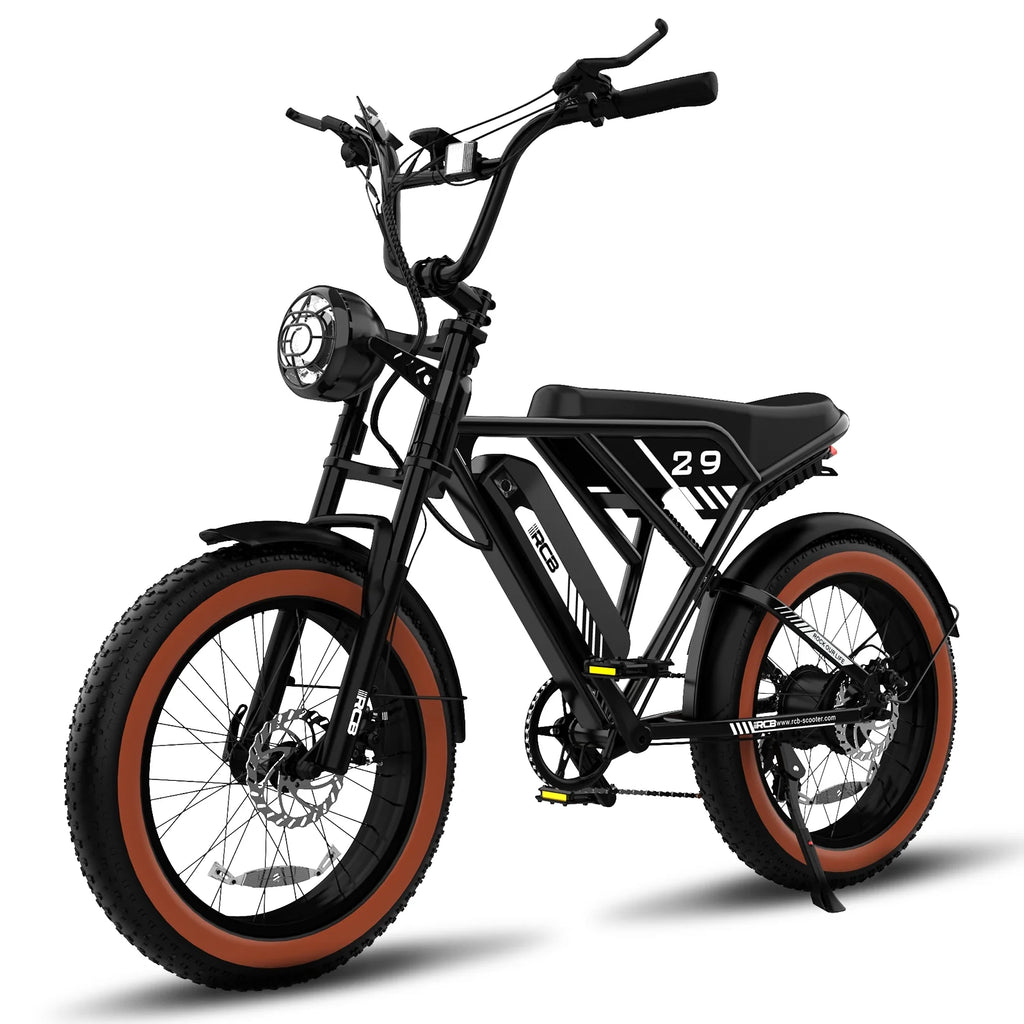Black 20" 4.0 Fat Tire Electric Bike with 48V 15Ah Battery K717872