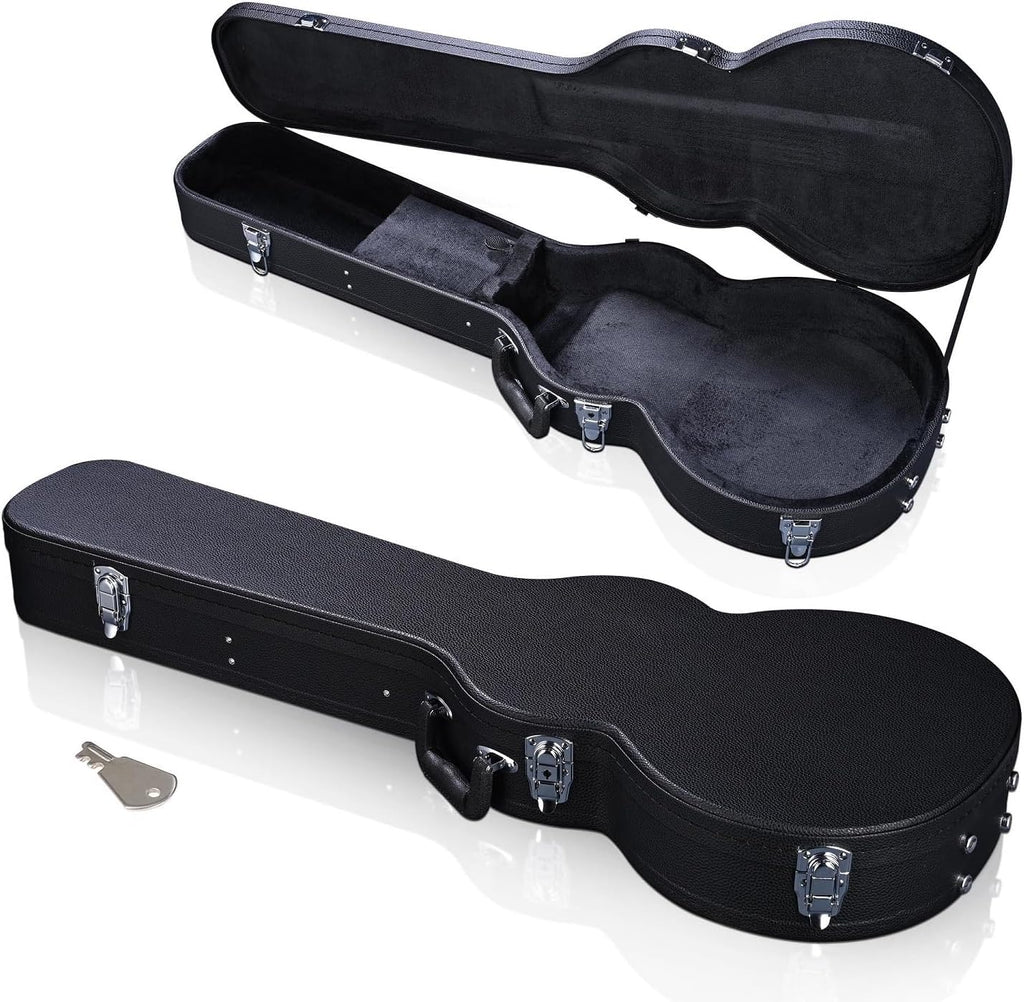 Black PU Leather Wooden Hard-Shell Guitar Case Z41132