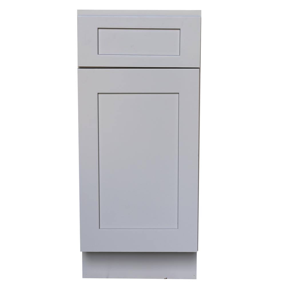 Gray Shaker Base Cabinet with 1 Door and 1 Drawer L377