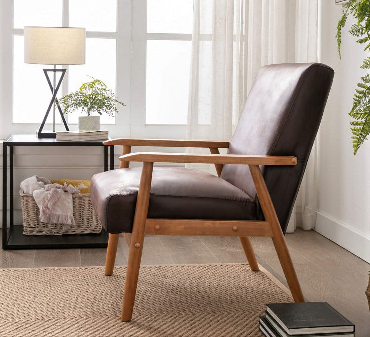 Brown Tufted Accent Chair R2847