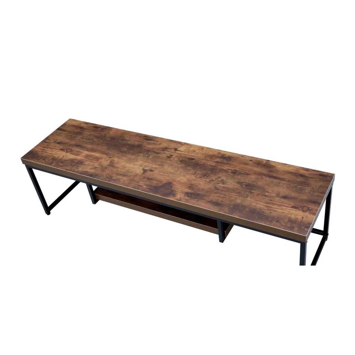 Weathered Oak Black TV Stand M9357