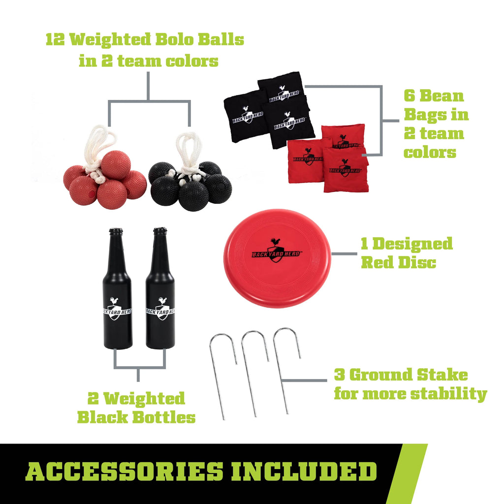 Outdoor Target Toss Tower Lawn Game with Accessories I483004