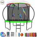 8FT Trampoline with Enclosure Net, Basketball Hoop, Ladder V3551