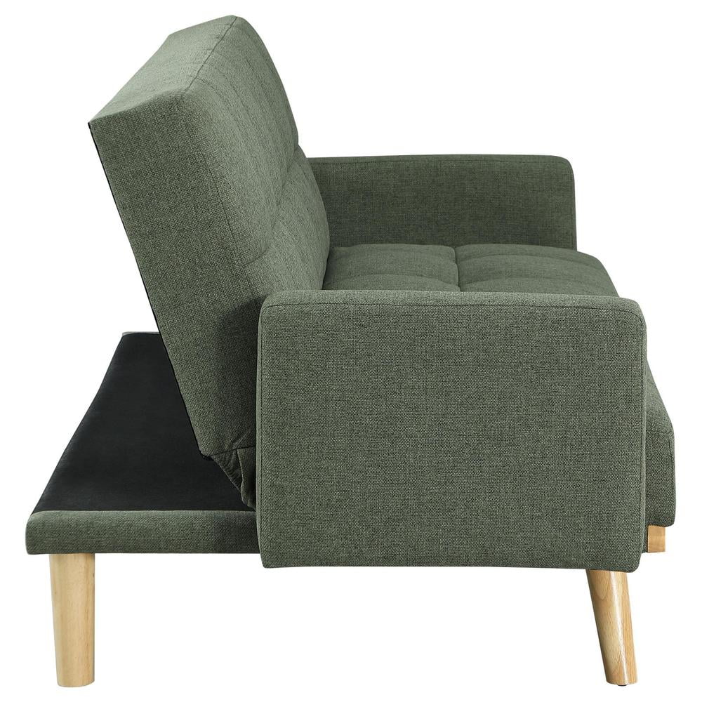 Sage Green Fabric Upholstered Convertible Sofa Bed I417