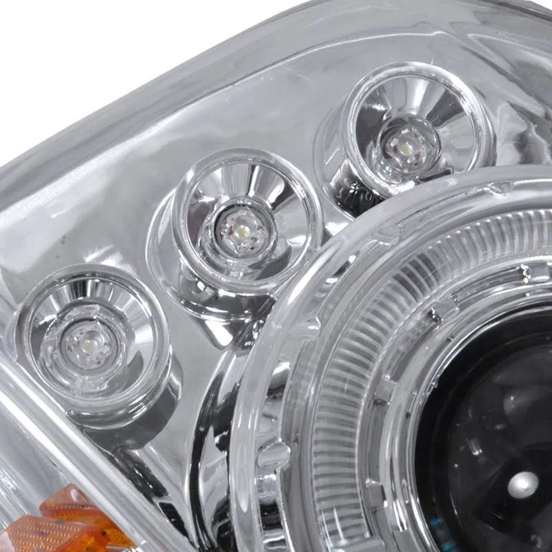 Chrome Halo Projector Headlights Q654