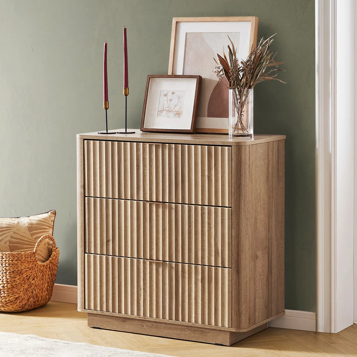 Oak 3 Drawer Dresser S16020