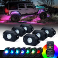 Bluetooth LED RGB Rock Light Kit 8PCs X816