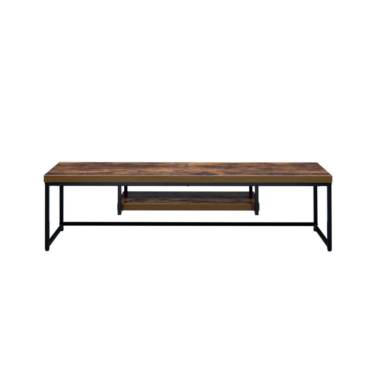 Weathered Oak Black TV Stand M9357